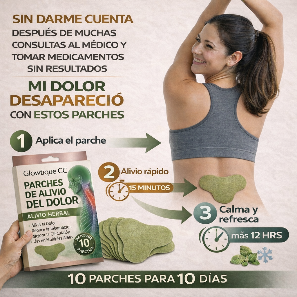 Alivio Inmediato del Dolor en 15 Minutos con  Glowtique GC™ Parches